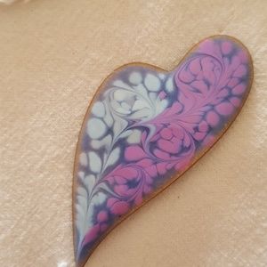 Enamel Purple heart pin.